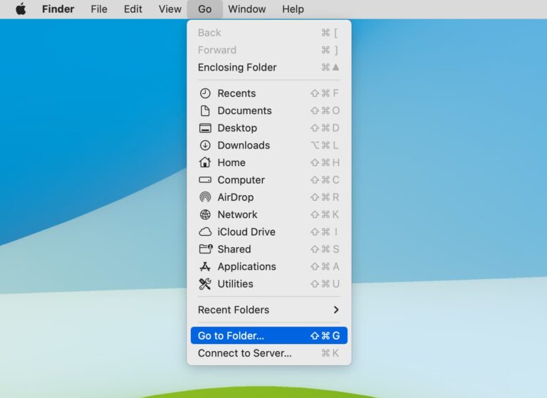 go-to-folder-by-top-side-menu-bar
