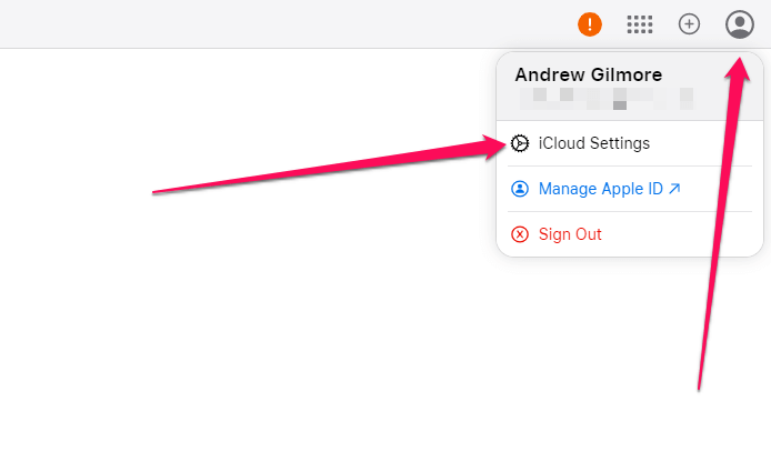 select-the-option-iCloud-settings