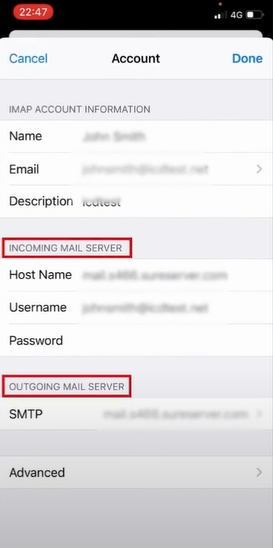 Check incoming and outgoing mail server