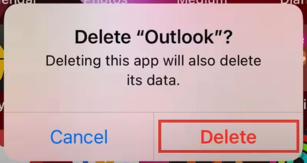 Choose the delete option once again
