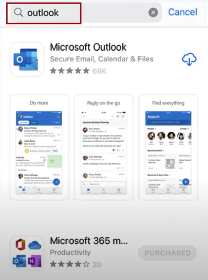 Search for Outlook