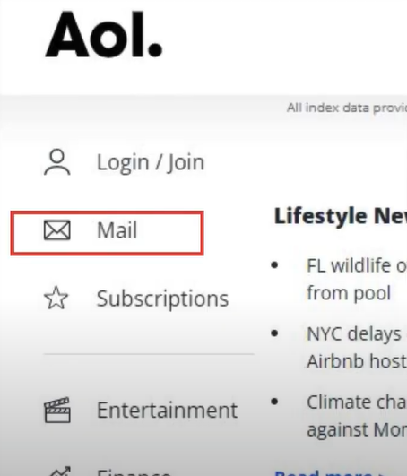 Select Mail option