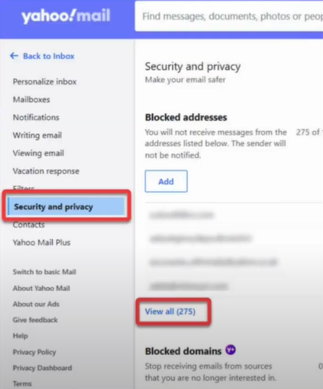 Select privacy and security