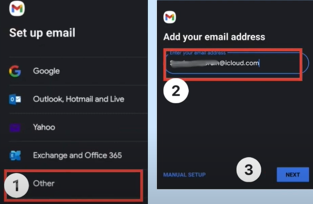 Type your iCloud Email address