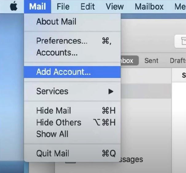 click on the Mail option