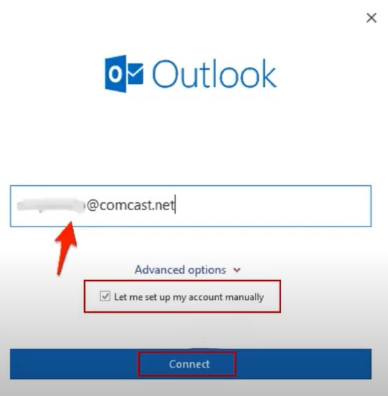 Let me set up my account manually