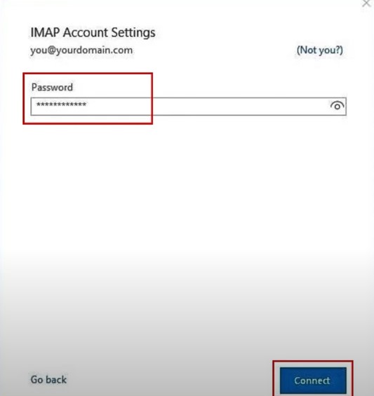  Xfinity (Comcast) mail password and then choose the Connect option