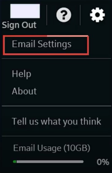 choose Email Settings