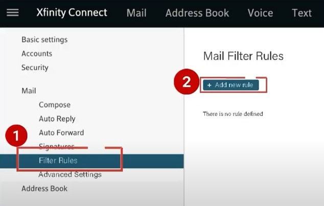 choose Filters Rules under Mail