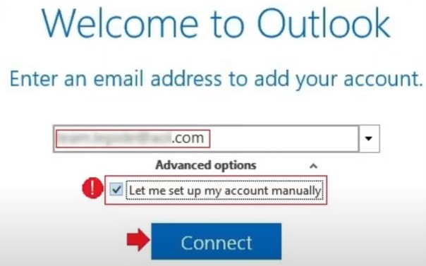 Xfinity email address and click on the Connect button