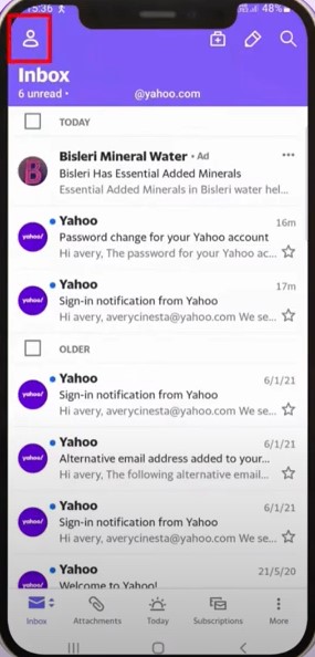 Yahoo mail app