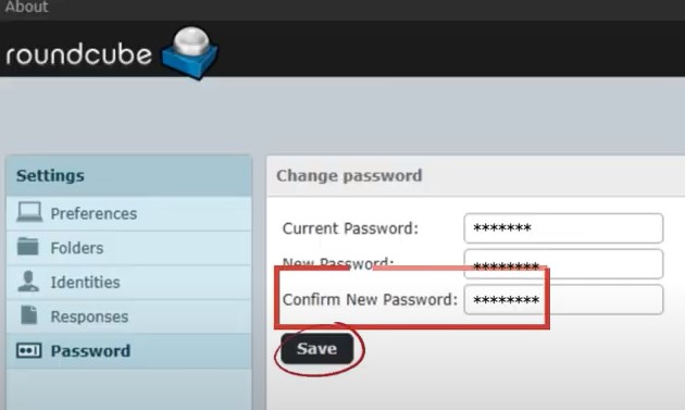 new password and click Save