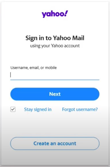 Sign into your account