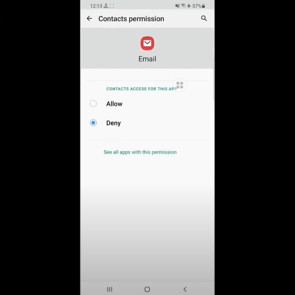 select Allow, and return to the App