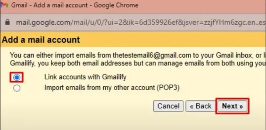 Select Link accounts with Gmalify