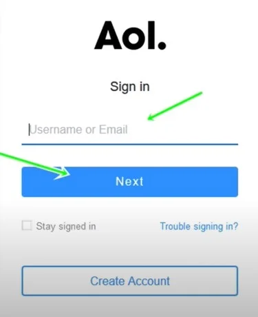 prompted to log into your AOL account