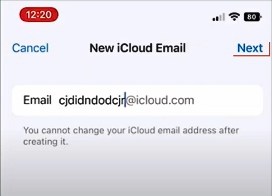  iCloud email address