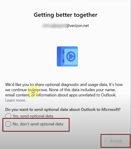 don't send the optional data option