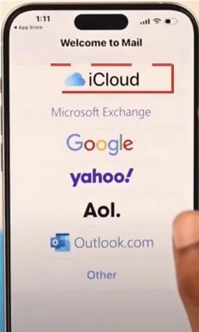 enter the iCloud email address