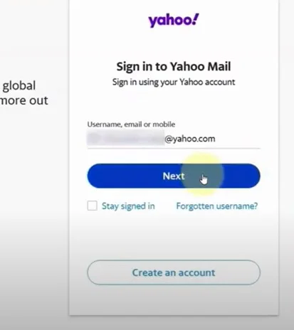 Enter your email ID and click Next