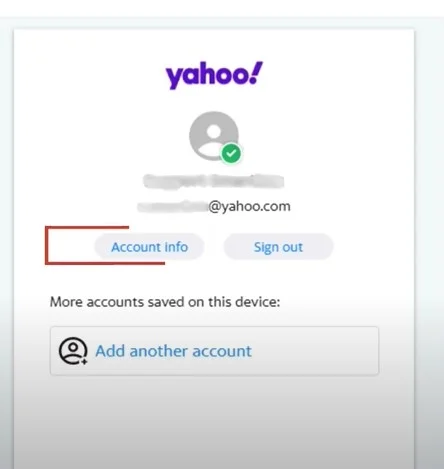 Click the Account Info button