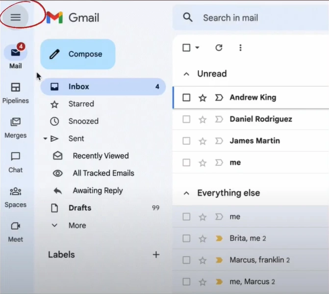 Open Gmail and tap