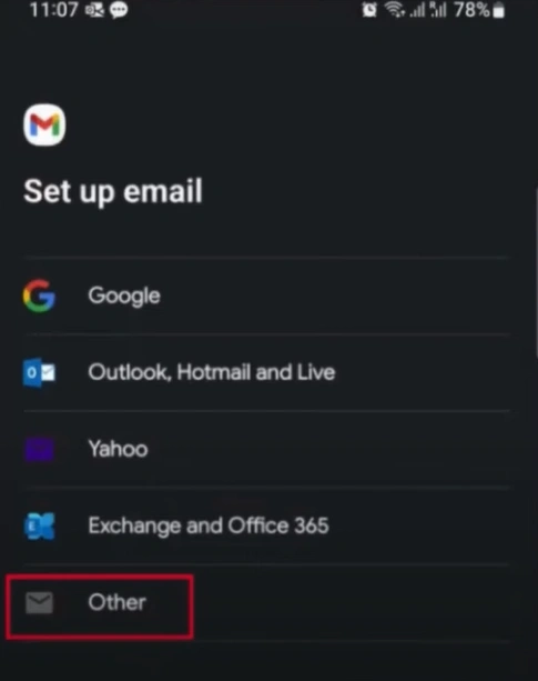 tap Other, then type your iCloud Email address and tap Next