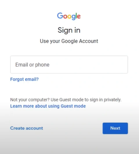 log into your Gmail account