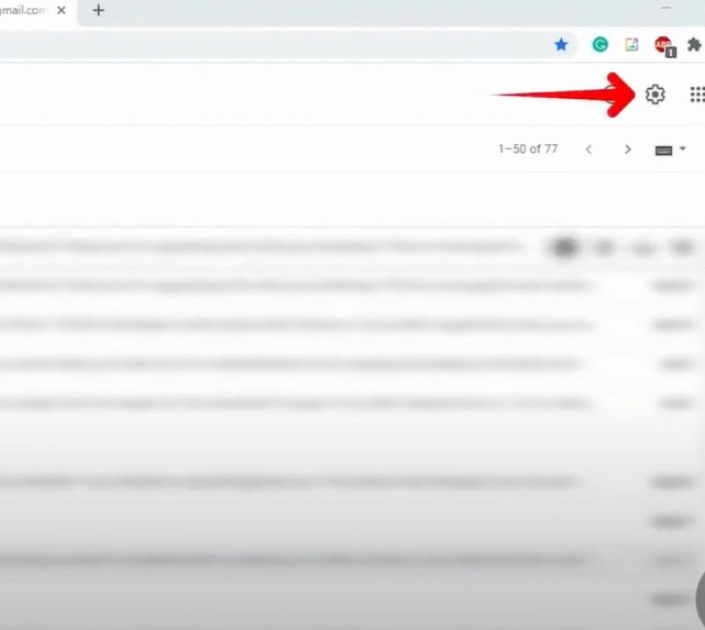 Gmail and click the Settings icon