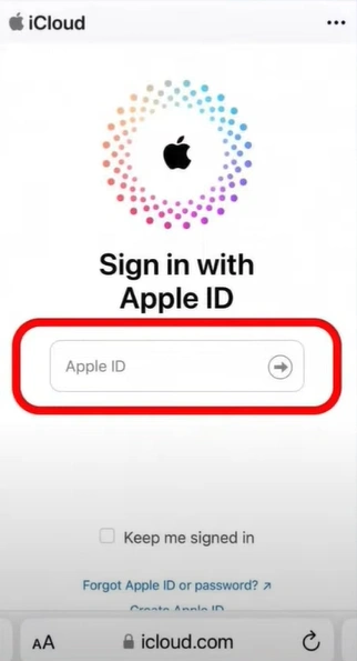 Sign In with Apple ID screen