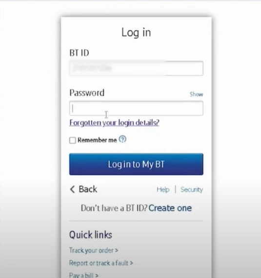 Enter your ID and Password