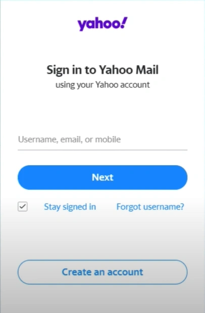 Enter your Yahoo mail login