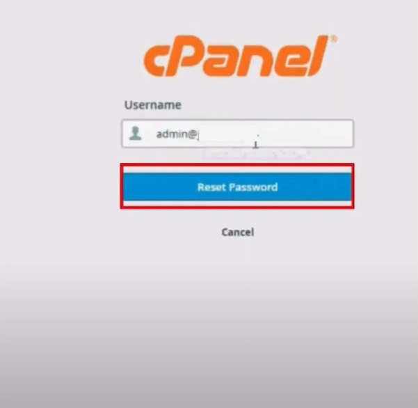 Click Reset Password