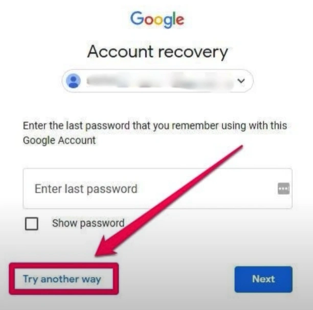 prompted to enter the last password 