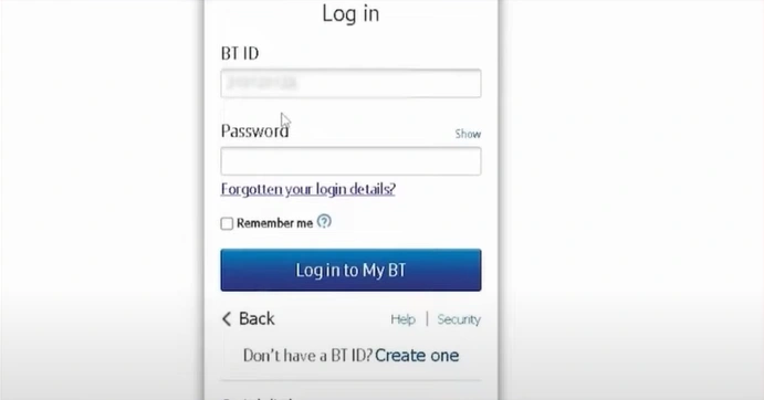 Enter your ID and Password