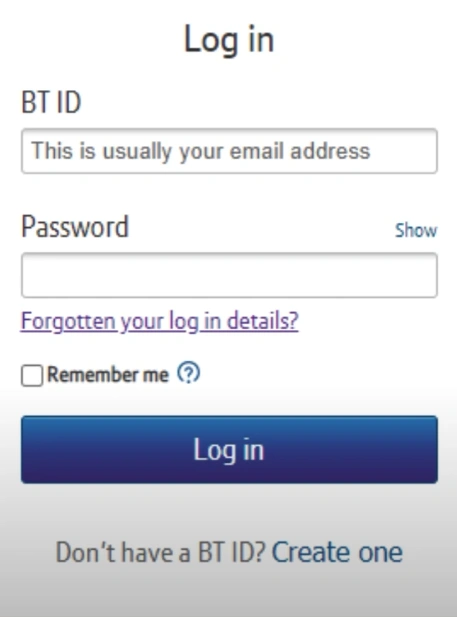 Go to the BT mail login page