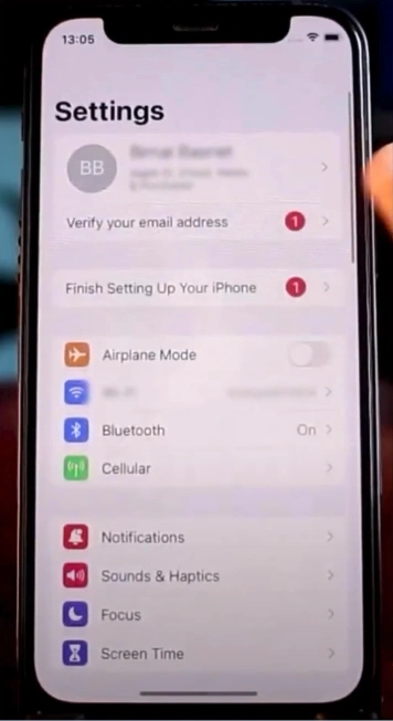 then tap on your Apple ID account