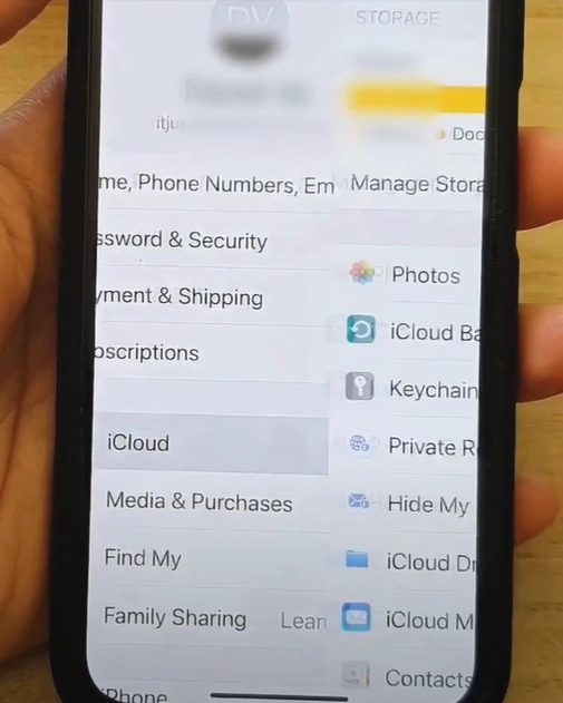 Tap on the iCloud button