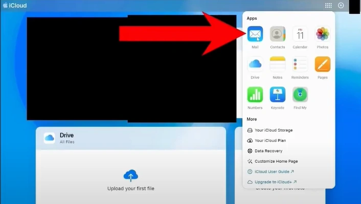 Click on the Mail icon