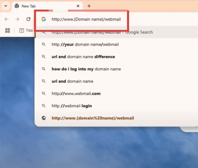 Open your browser and type