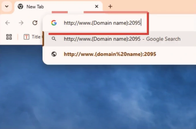Access webmail via the default webmail