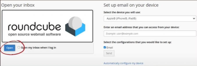 prompted to select your default webmail