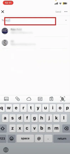 Enter the email address in the To