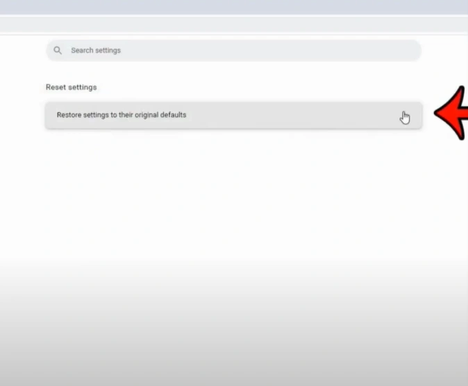 Click on Restore Settings