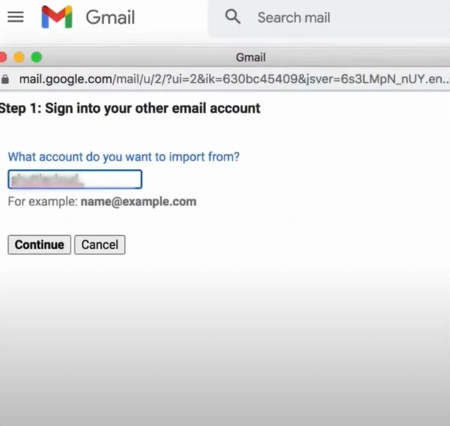 Enter the Xfinity email address