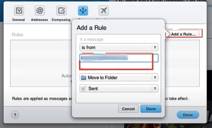 drop-down menu