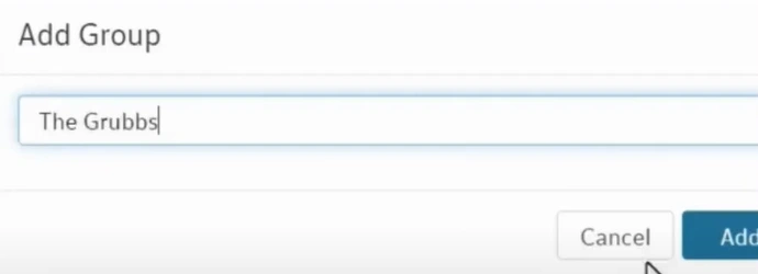 Provide a group name and click on Add