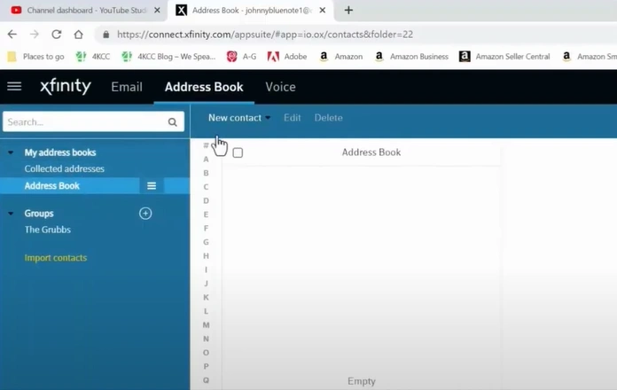 then select the New Contact option