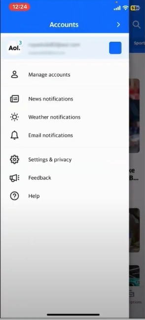 Launch your AOL Mail application