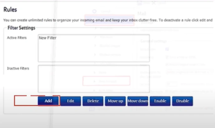 Click on the Add Rule button